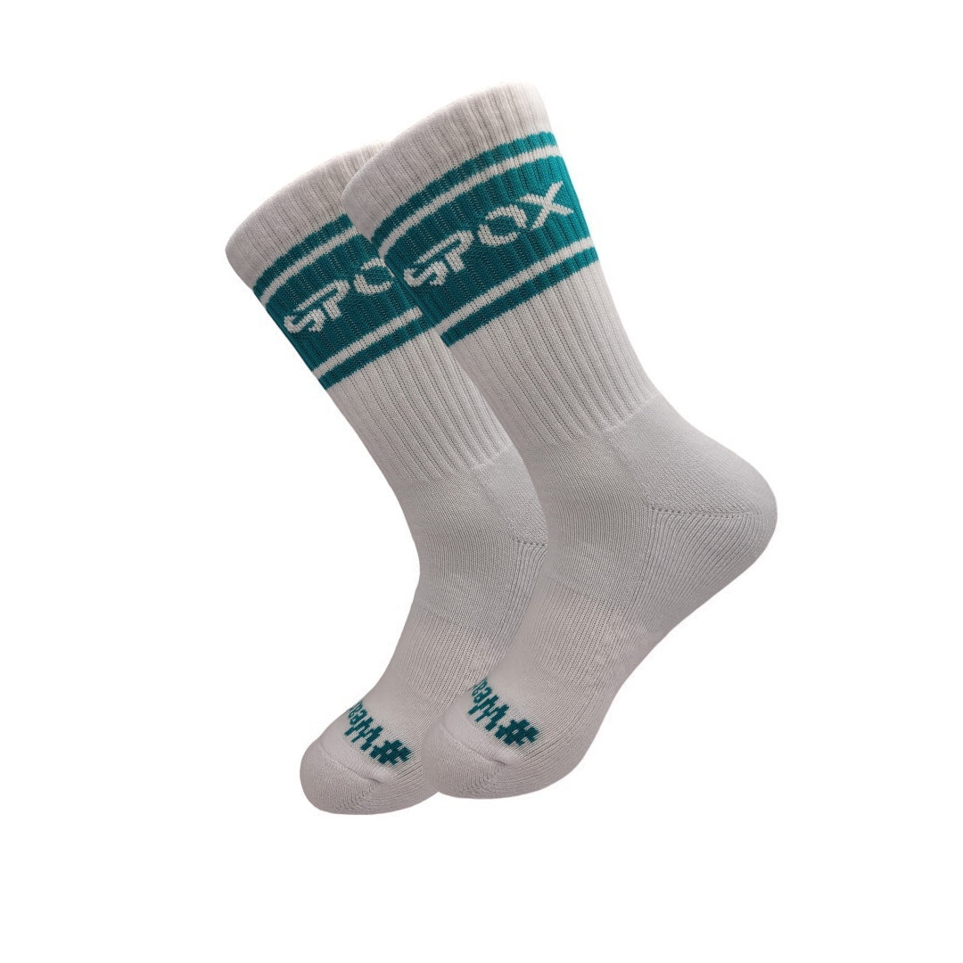 Spox Retro White Crew Sock (6 Colours)