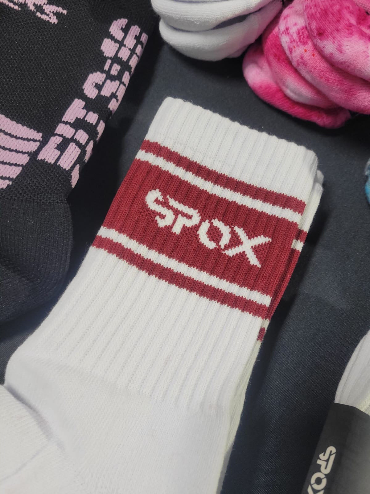 Spox Retro White Crew Sock (6 Colours)