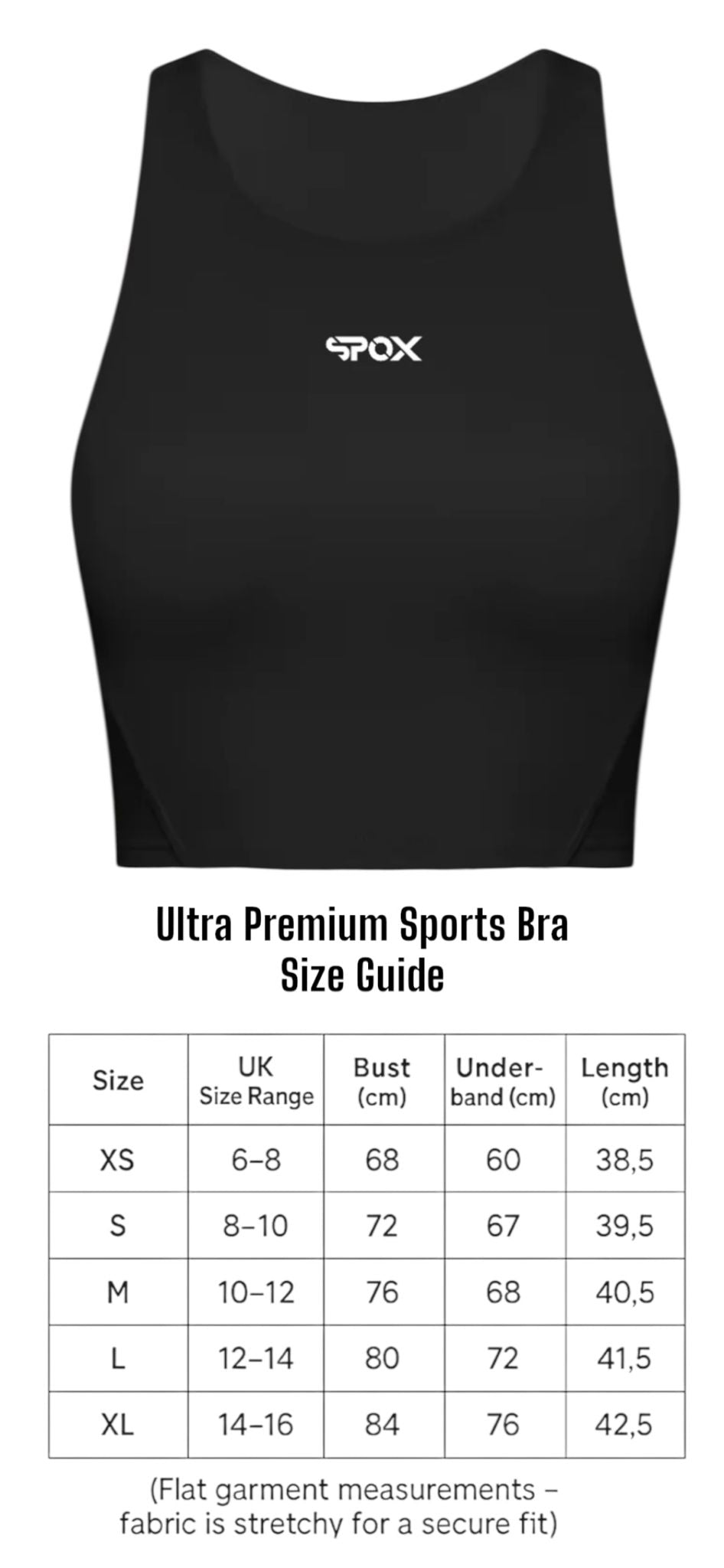 SPOX Ultra Premium Sports Bra (with removable padding)