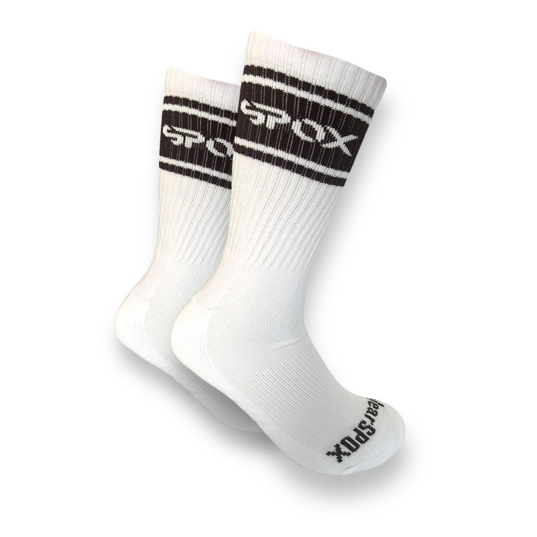 Spox Retro White Crew Sock (6 Colours)