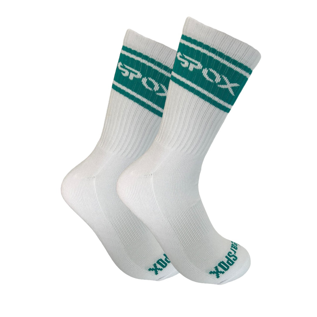 Spox Retro White Crew Sock (6 Colours)