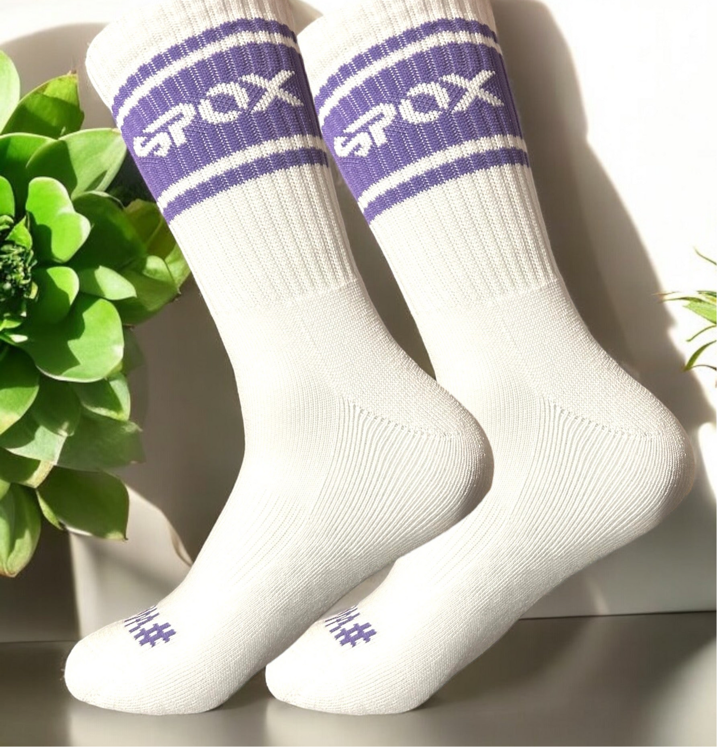 Spox Retro White Crew Sock (6 Colours)