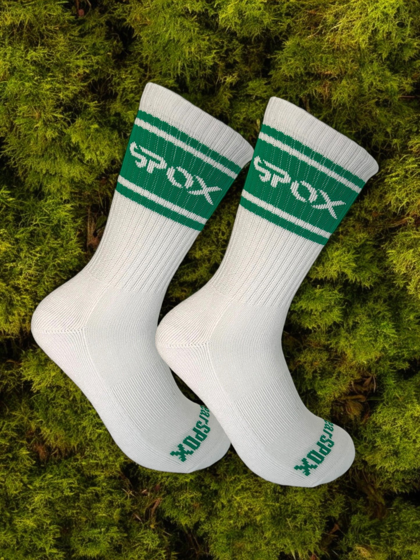 Spox Retro White Crew Sock (6 Colours)