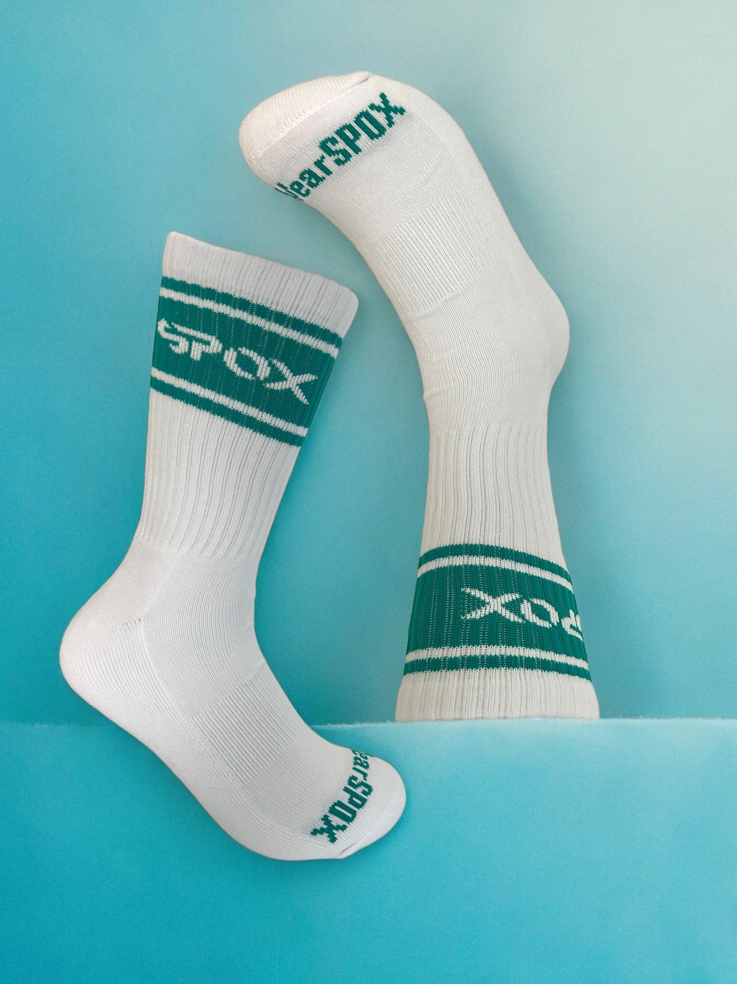 Spox Retro White Crew Sock (6 Colours)