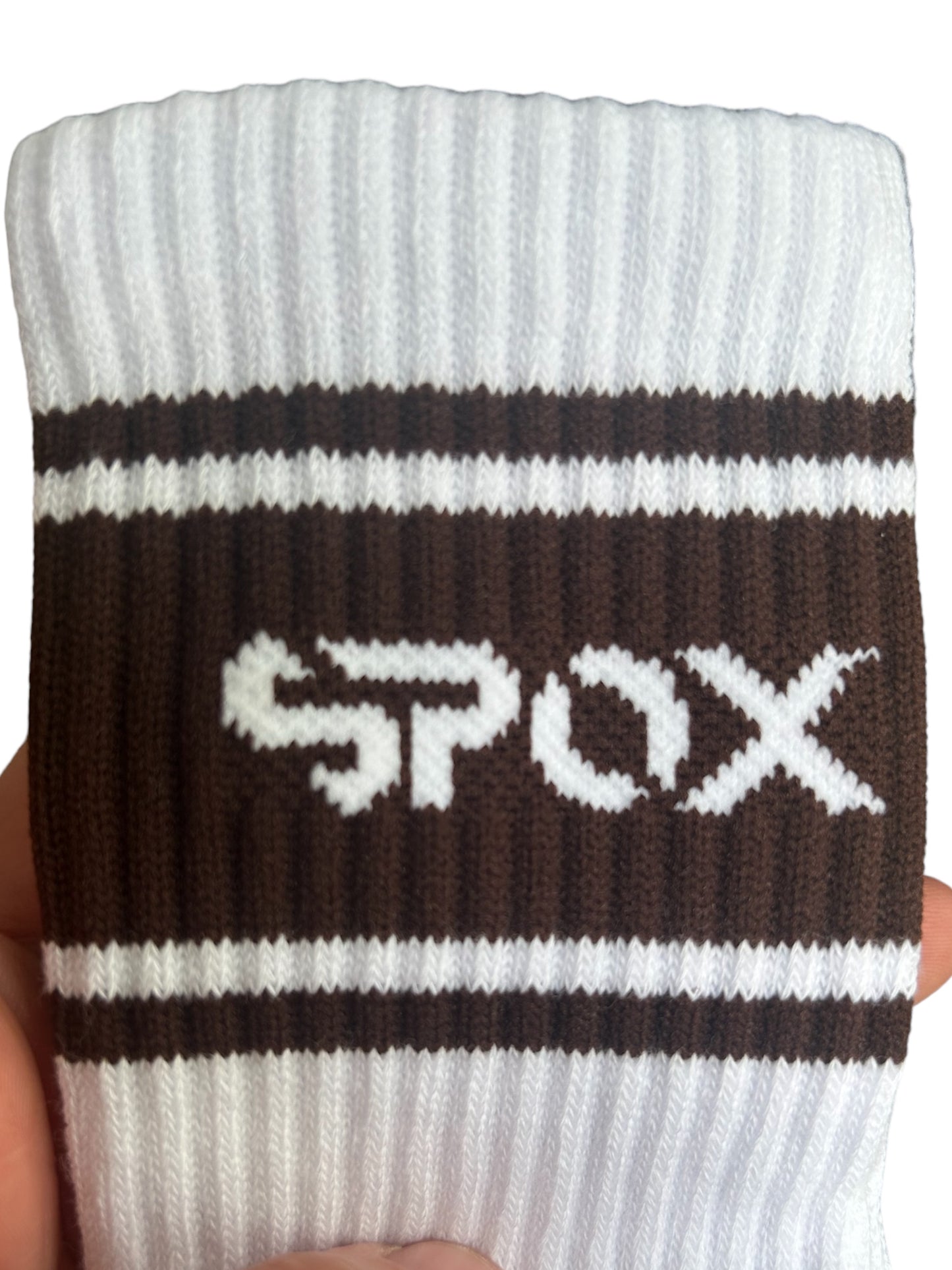 Spox Retro White Crew Sock (6 Colours)