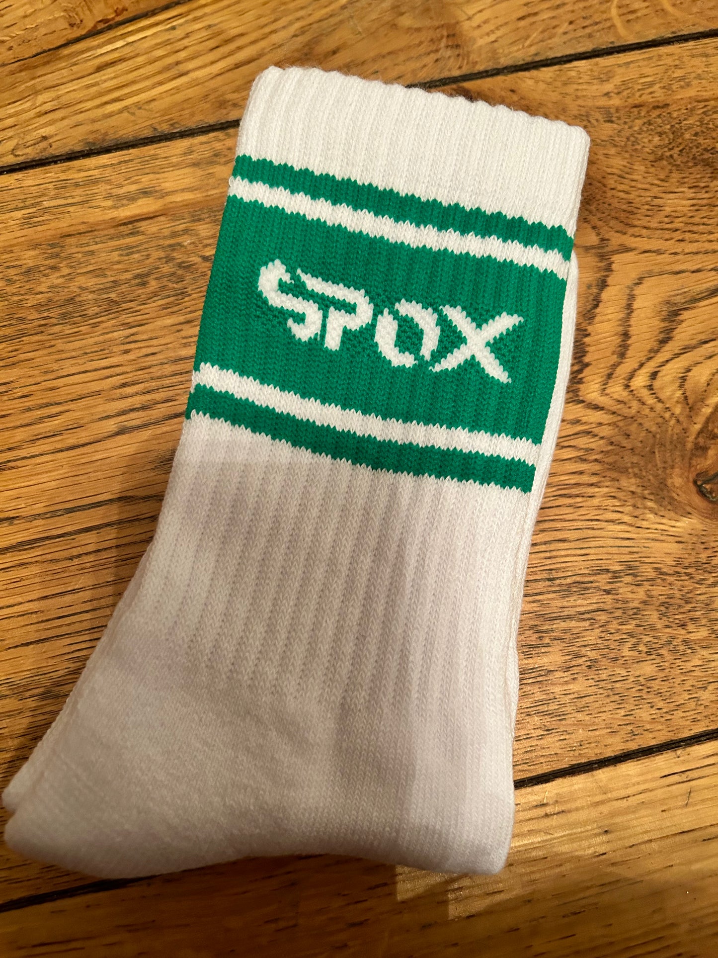 Spox Retro White Crew Sock (6 Colours)