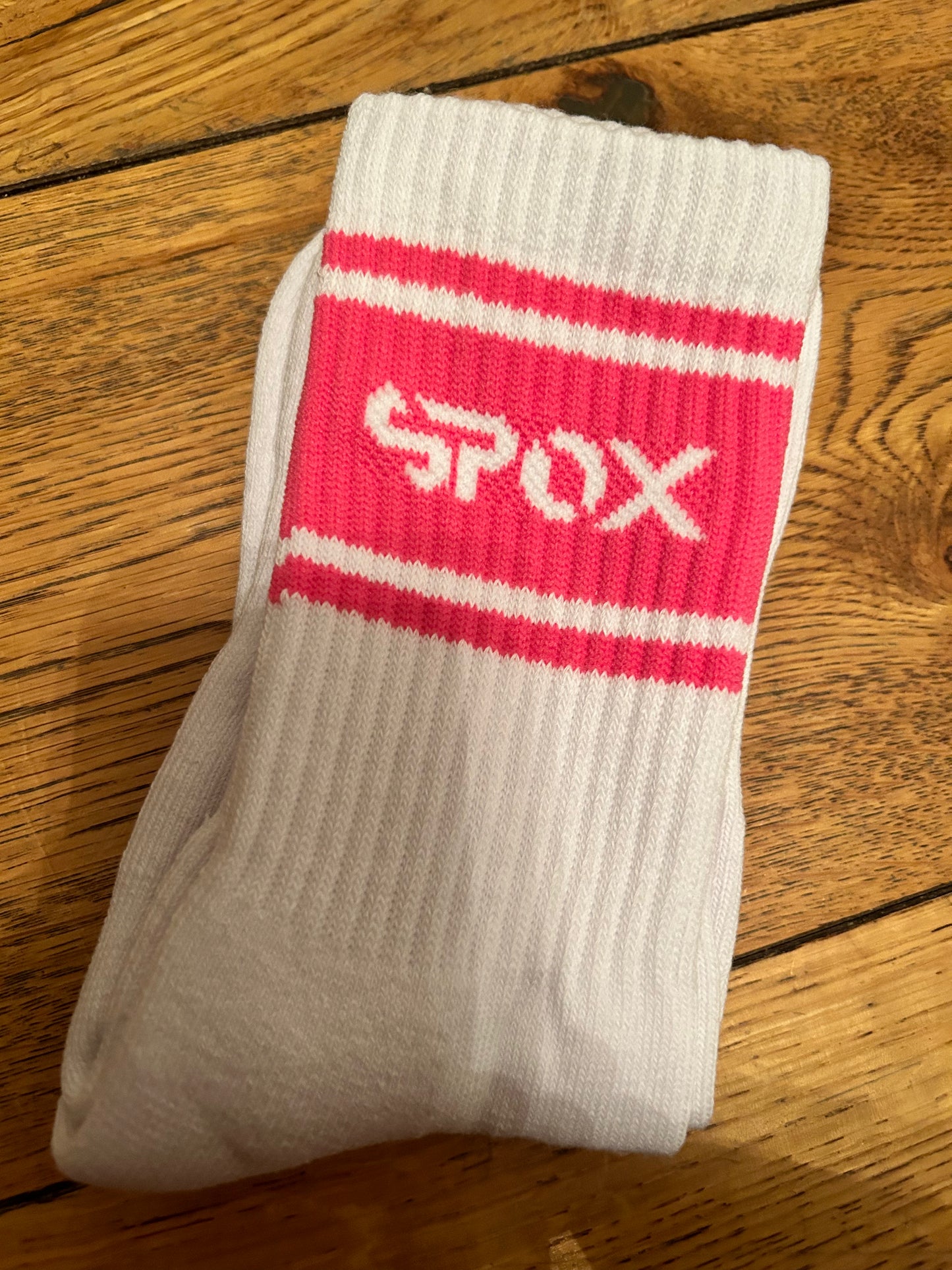 Spox Retro White Crew Sock (6 Colours)