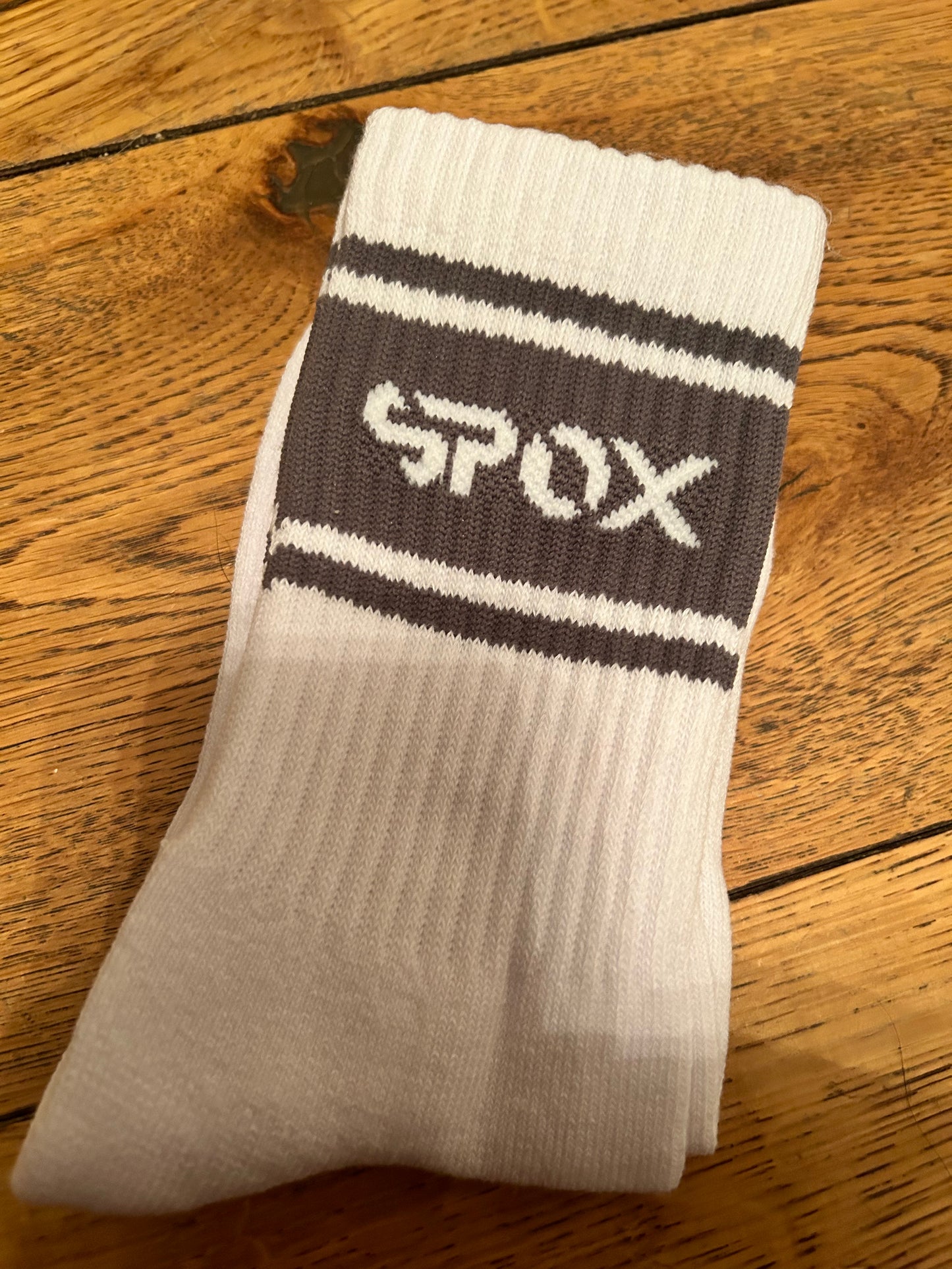 Spox Retro White Crew Sock (6 Colours)