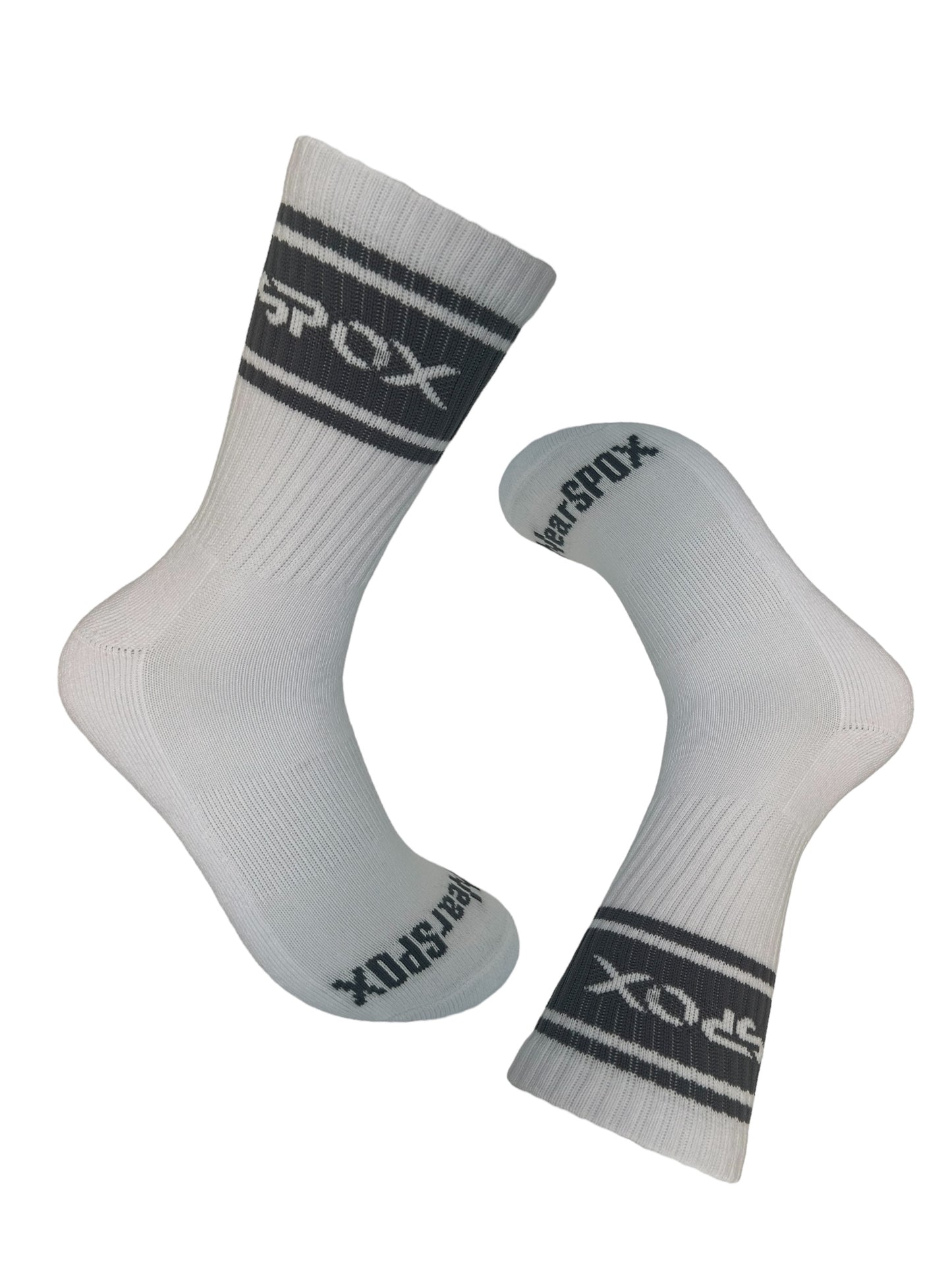 Spox Retro White Crew Sock (6 Colours)