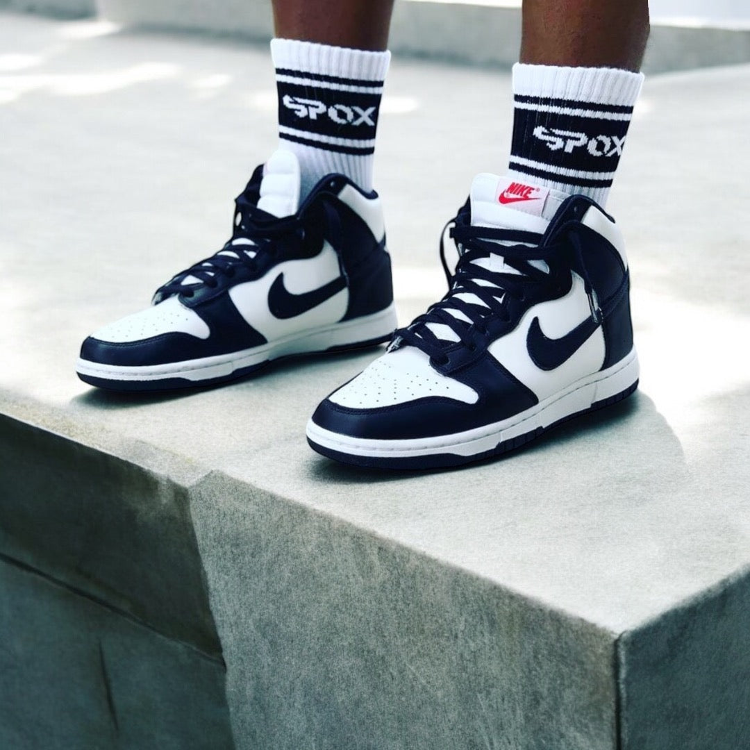Spox Retro White Crew Sock (6 Colours)