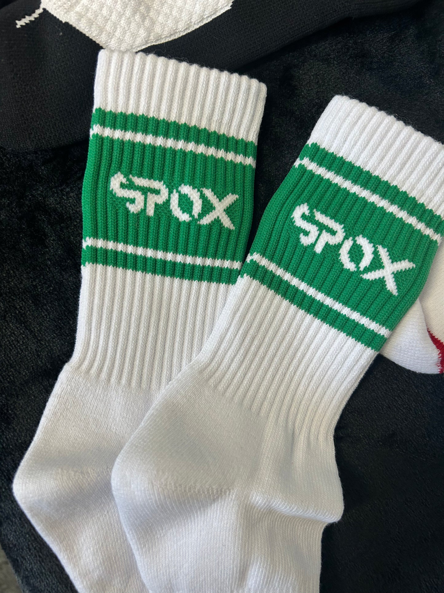 Spox Retro White Crew Sock (6 Colours)