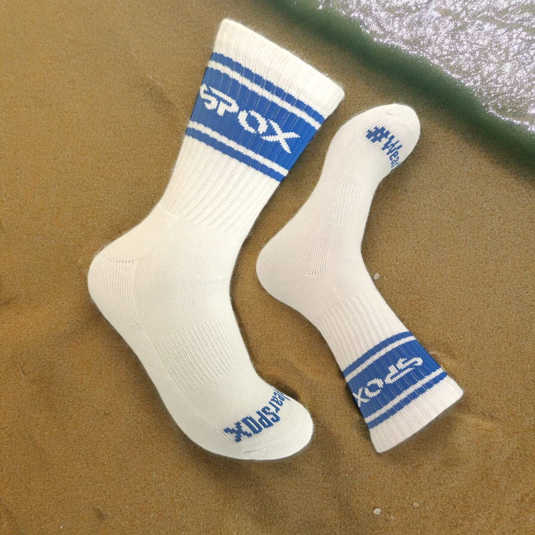 Spox Retro White Crew Sock (6 Colours)