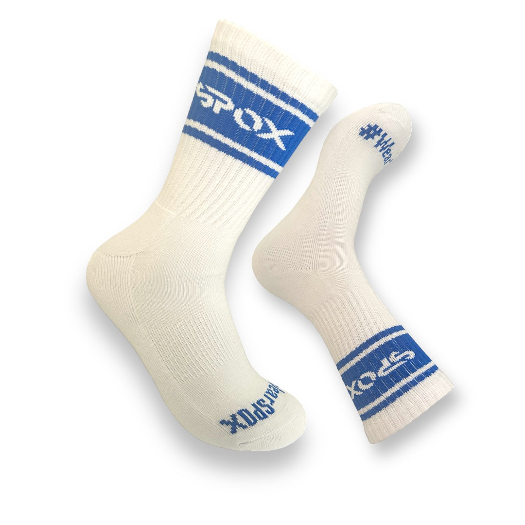 Spox Retro White Crew Sock (6 Colours)