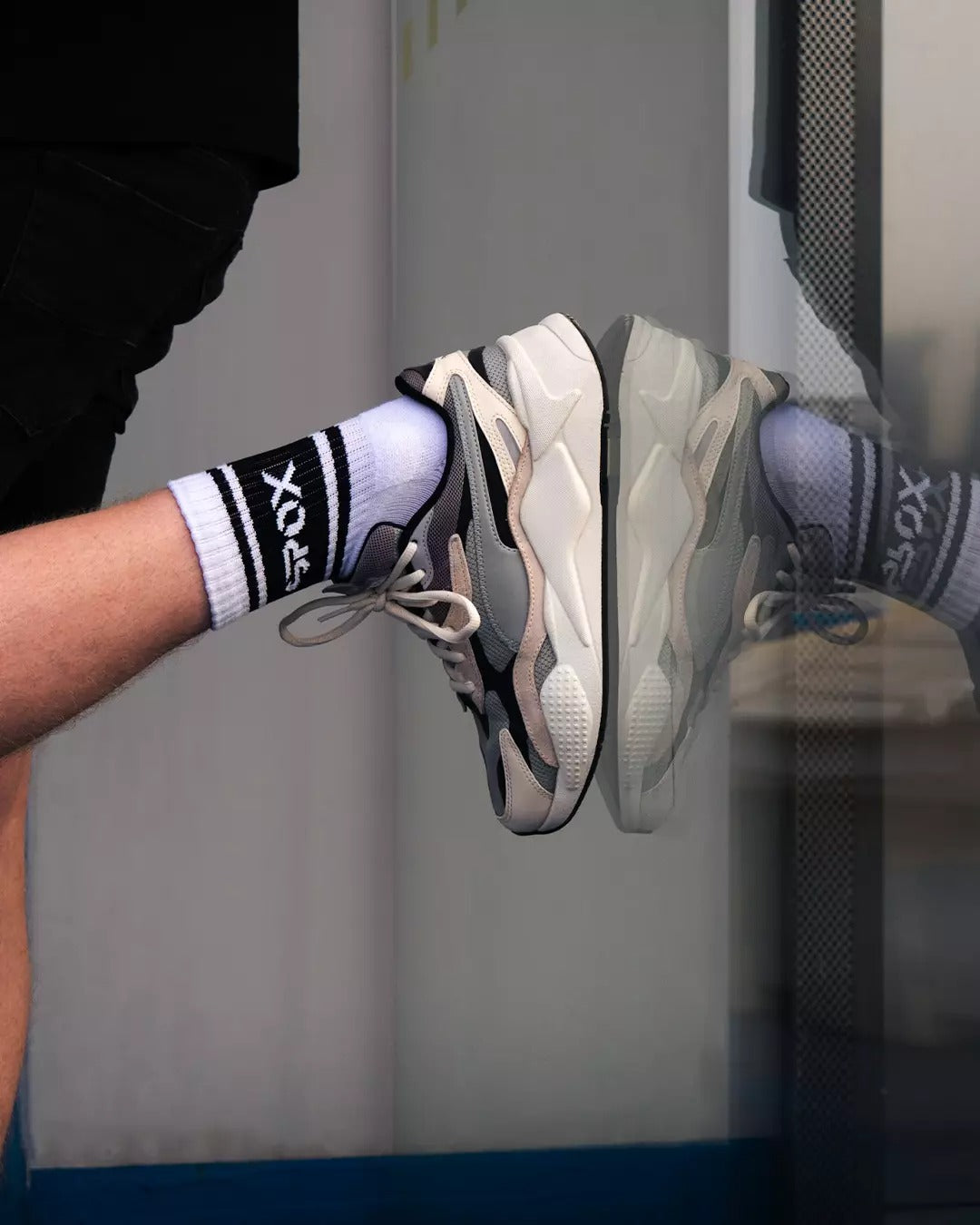 Spox Retro White Crew Sock (6 Colours)