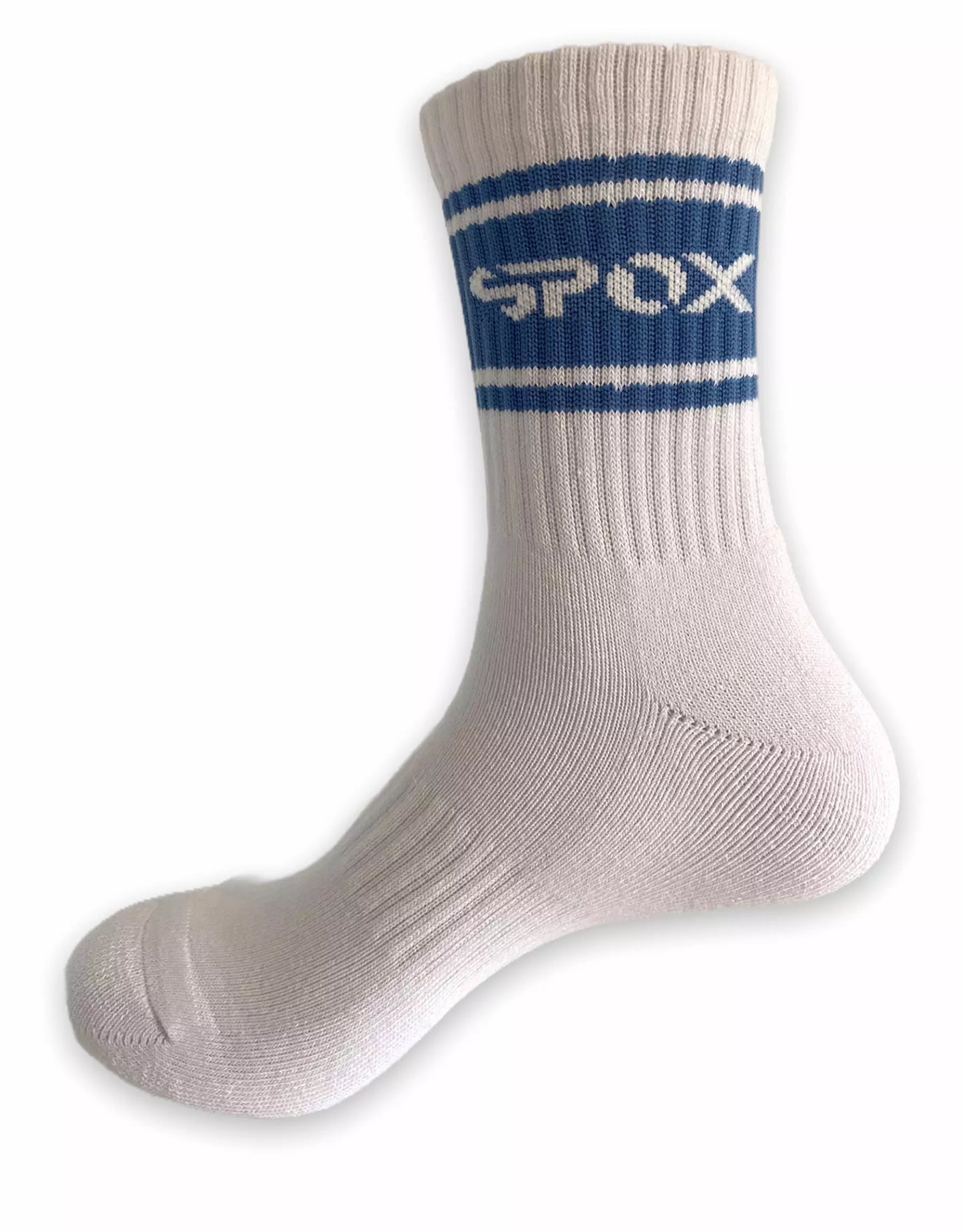 Spox Retro White Crew Sock (6 Colours)
