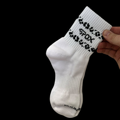 SNOW LEOPARD — Premium Cotton Quarter Socks 🐆