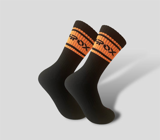 My Spox Retro Black Crew Socks (5 Colours)