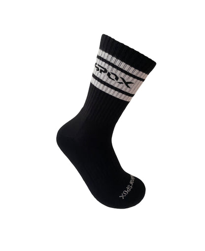 My Spox Retro Black Crew Socks (5 Colours)