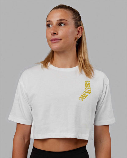 SPOX Sole Mates Crop Tee – Mustard Puff Edition
