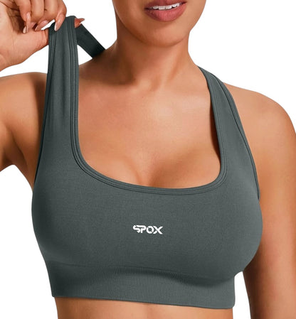 SPOX Seamless Racerback Sports Bra (8 colours)