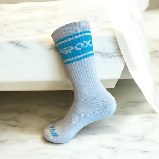 Spox Retro White Crew Sock (6 Colours)