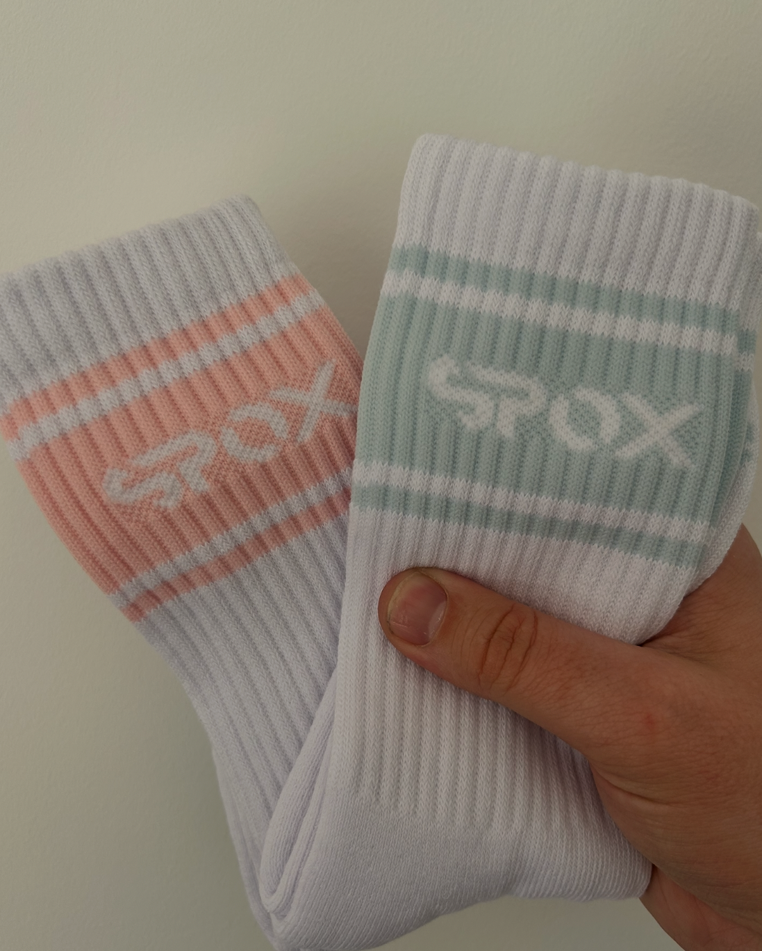 Spox Retro White Crew Sock (6 Colours)