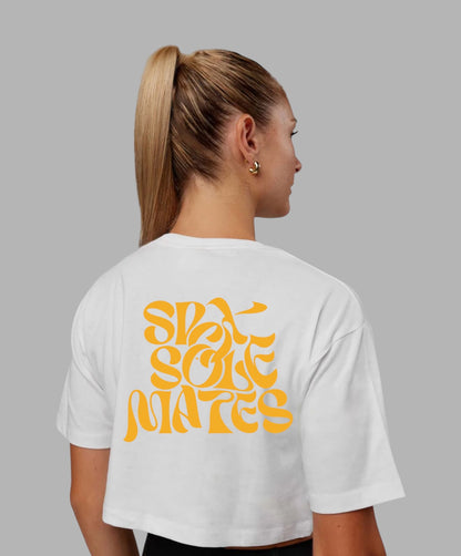 SPOX Sole Mates Crop Tee – Mustard Puff Edition