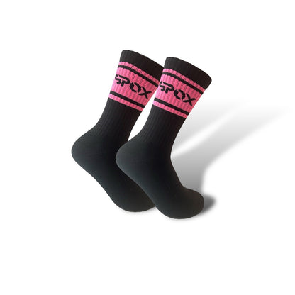 My Spox Retro Black Crew Socks (5 Colours)