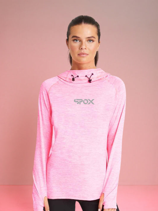 SPOX Women’s Performance Cowl-Neck Running Top