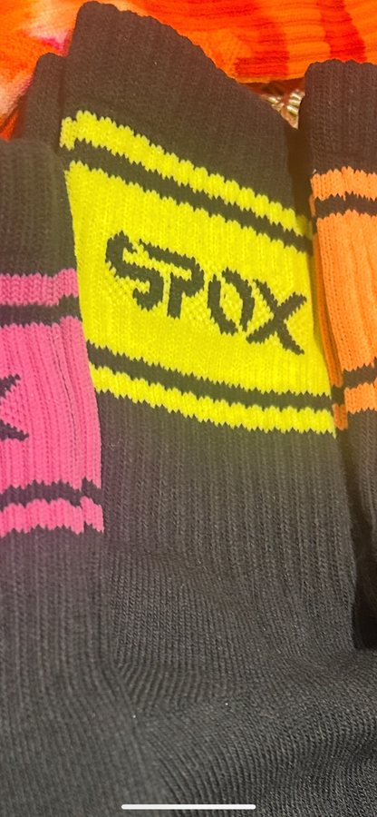 My Spox Retro Black Crew Socks (5 Colours)