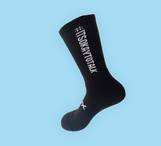 Spox Breathable Hashtag Socks (Black/White) – My Spox