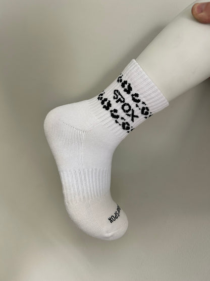 SNOW LEOPARD — Premium Cotton Quarter Socks 🐆