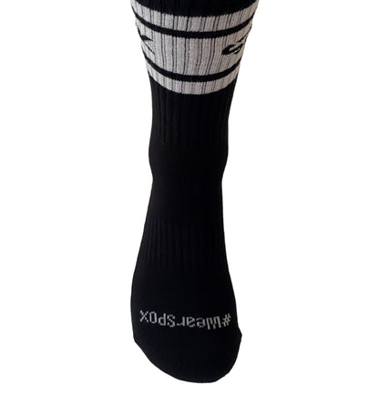 Spox Breathable Hashtag Socks (Black/White)