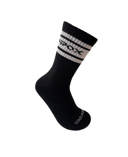 Spox Breathable Hashtag Socks (Black/White)