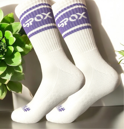 Spox Retro White Crew Sock (6 Colours)