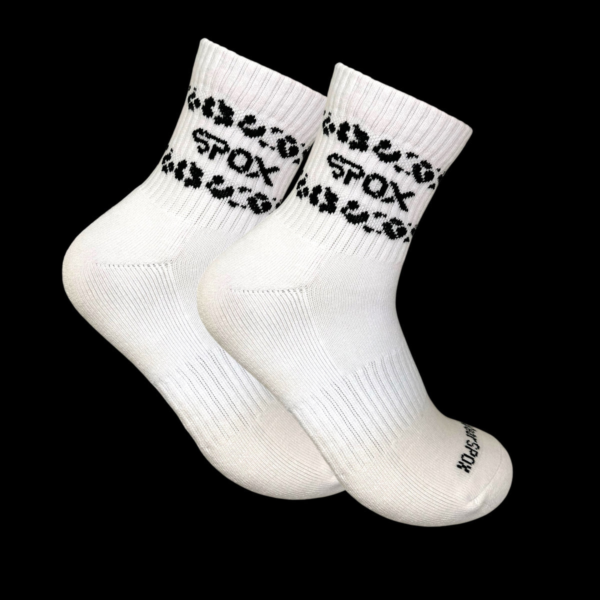 SNOW LEOPARD — Premium Cotton Quarter Socks 🐆