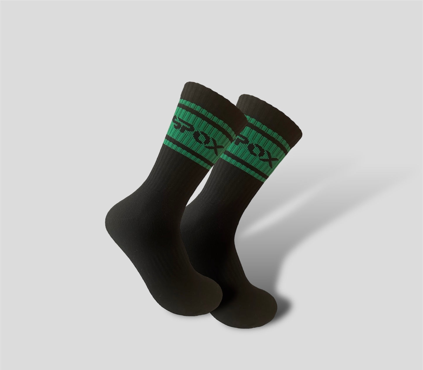 My Spox Retro Black Crew Socks (5 Colours)