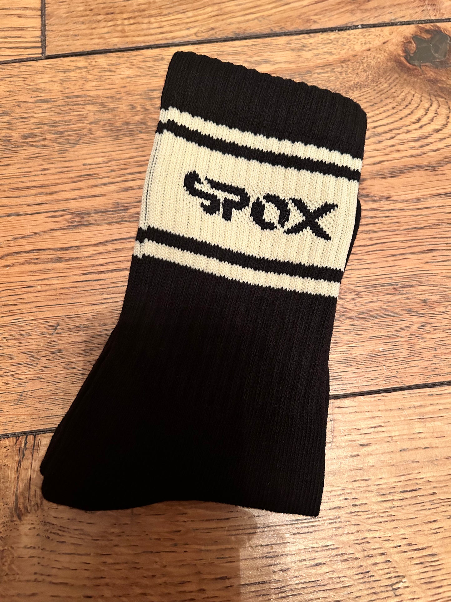 My Spox Retro Black Crew Socks (5 Colours)