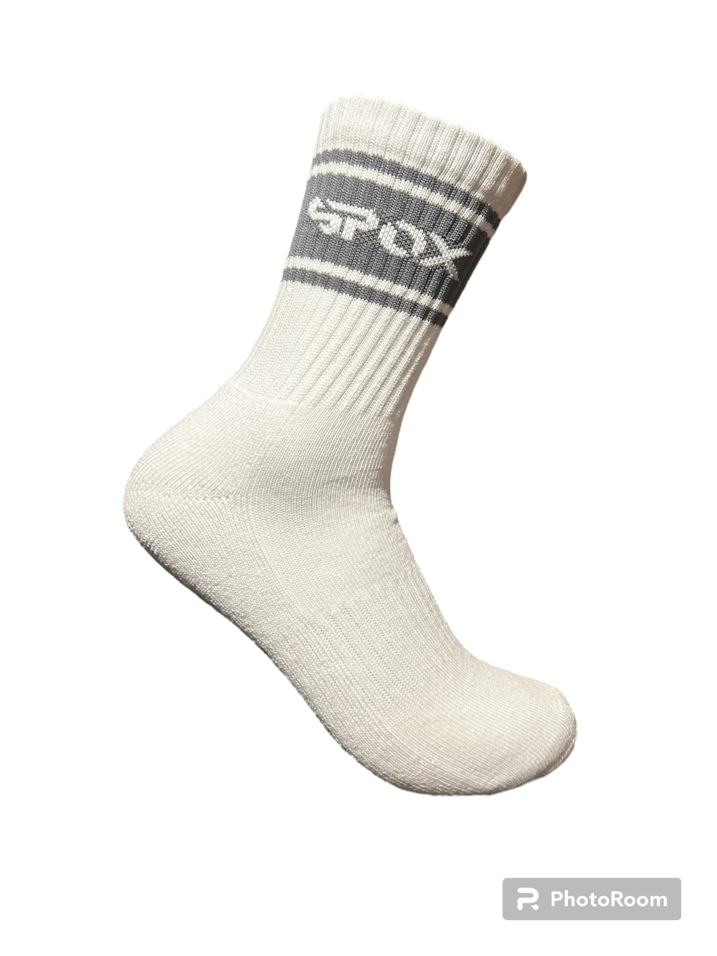 Spox Retro White Crew Sock (6 Colours)