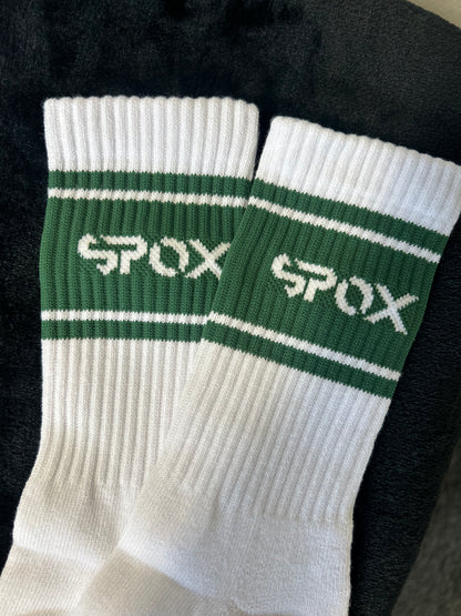 Spox Retro White Crew Sock (6 Colours)
