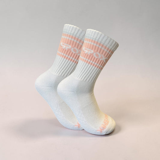 Spox Retro White Crew Sock (6 Colours)