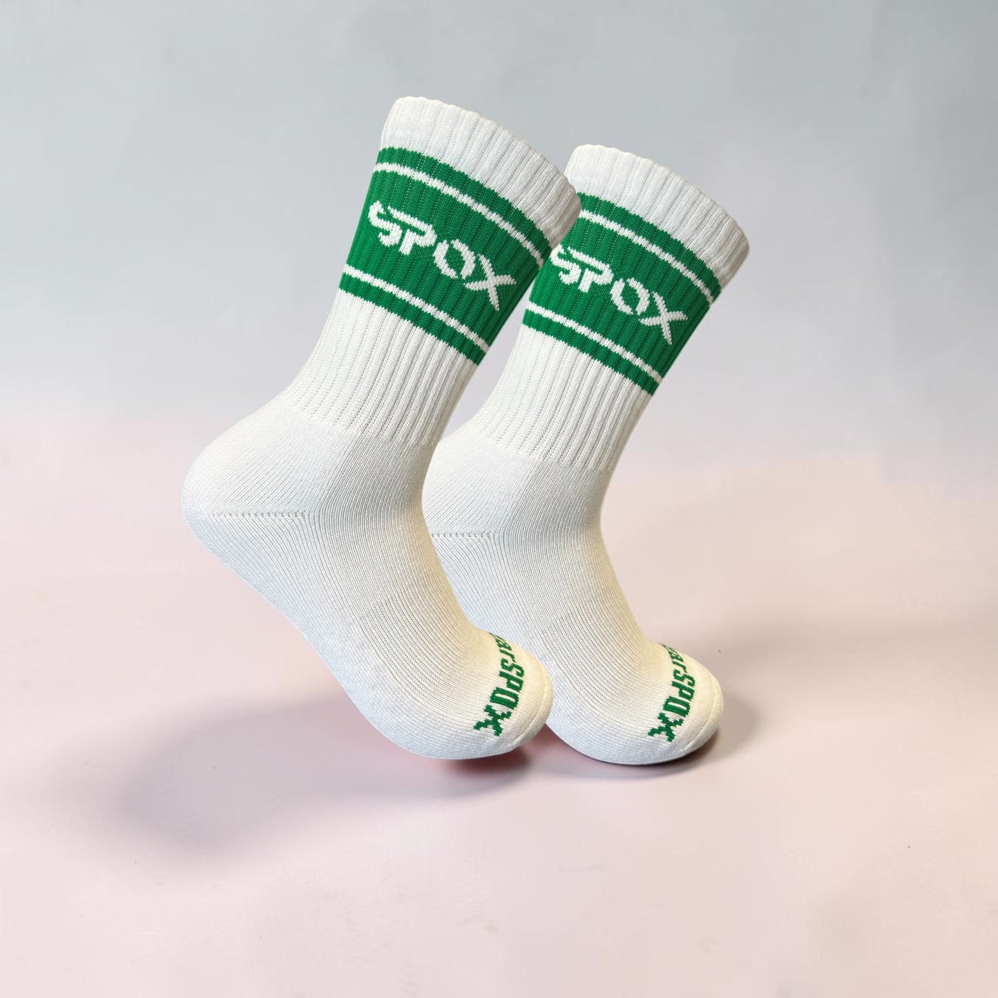Spox Retro White Crew Sock (6 Colours)