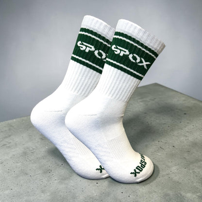 Spox Retro White Crew Sock (6 Colours)