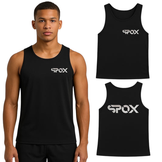 SPOX Premium Running Vest – Men’s Black Mesh
