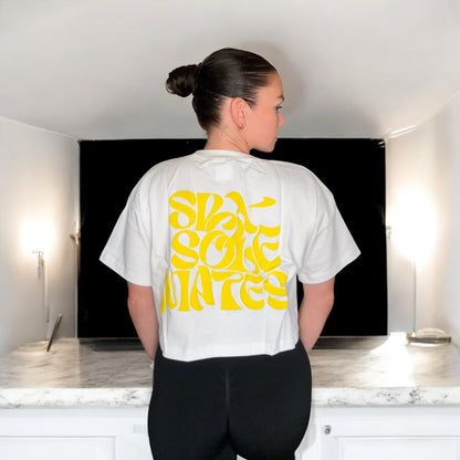 SPOX Sole Mates Crop Tee – Mustard Puff Edition