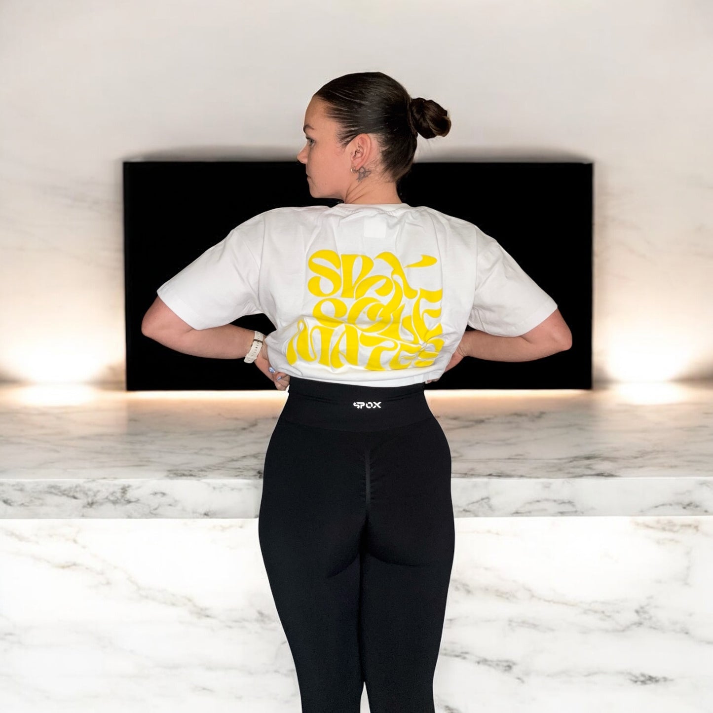 SPOX Sole Mates Crop Tee – Mustard Puff Edition