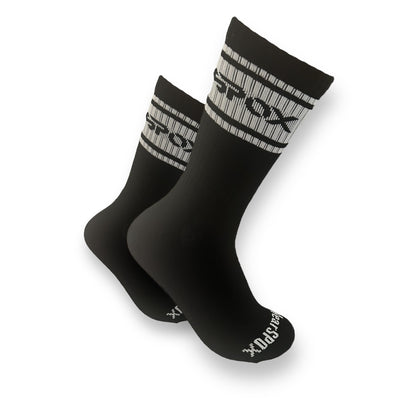 My Spox Retro Black Crew Socks (5 Colours)