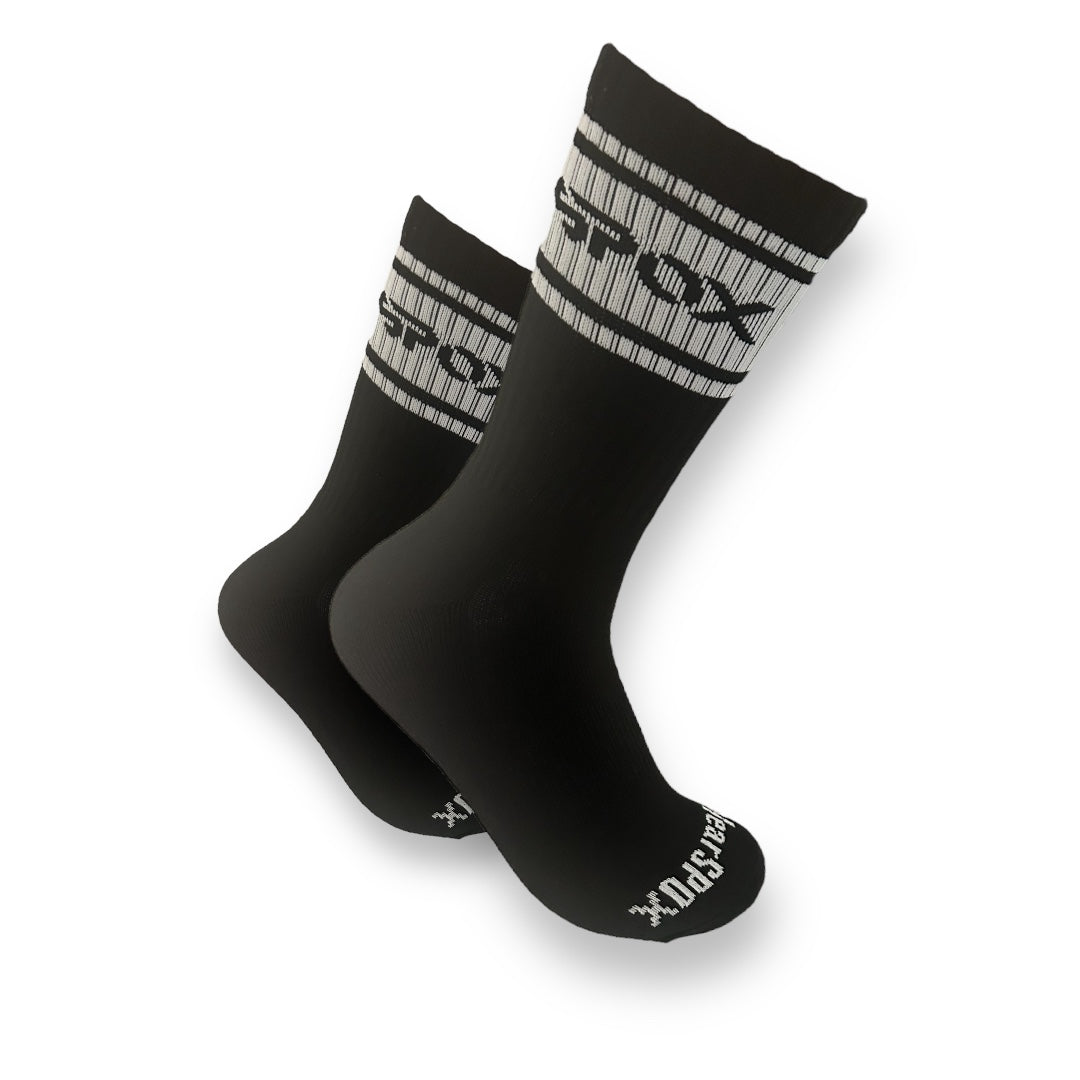 Spox Breathable Hashtag Socks (Black/White)