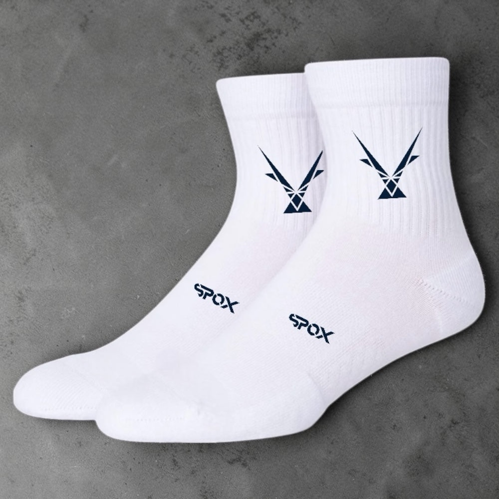 Custom logo socks made for a fitness brand