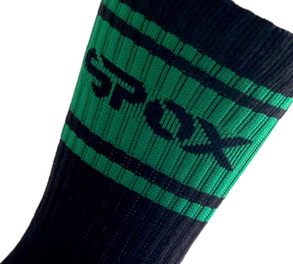 My Spox Retro Black Crew Socks (5 Colours)